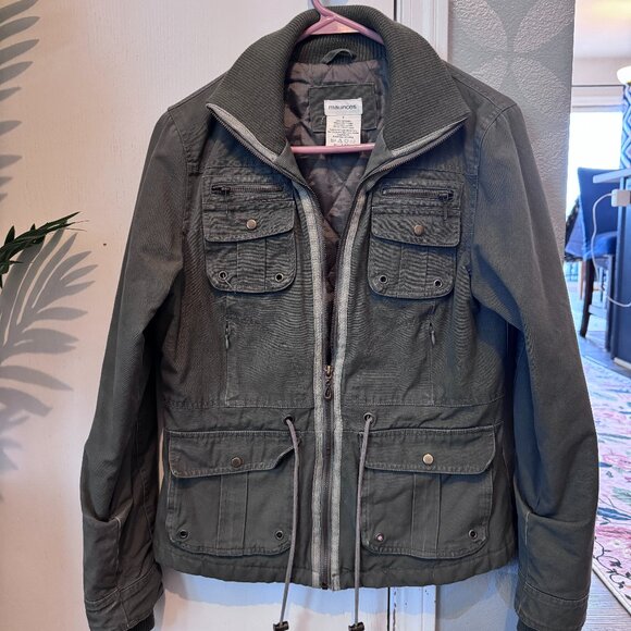 Maurices Army Green Utility Jacket Women's Lightweight Great Condition - Picture 2 of 2